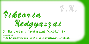 viktoria medgyaszai business card